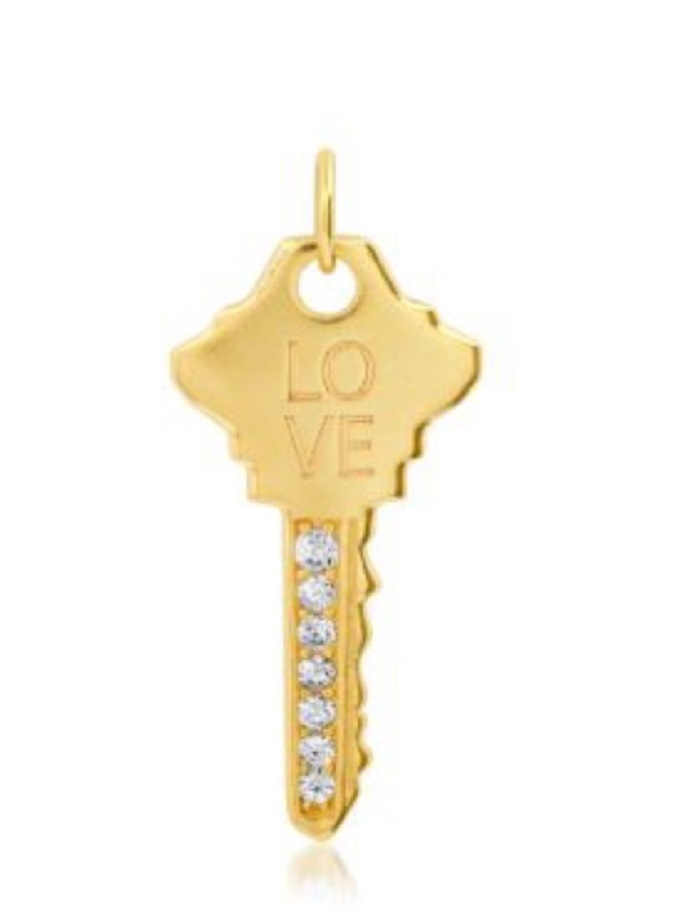 New Anthropologie Love Key Charm Pave